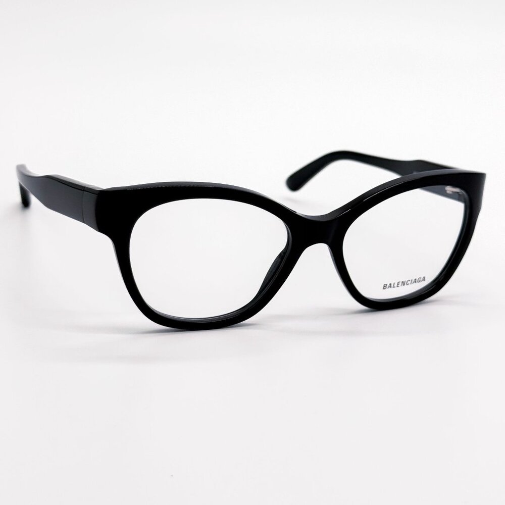 NEW BALENCIAGA EYEGLASSES BB0213O 001 ROUND BLACK WOMEN EYEWEAR BALENCIAGA